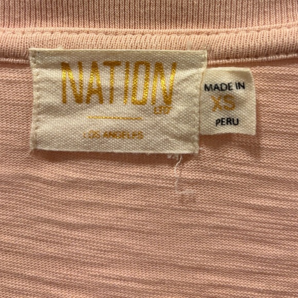 NATION LTD Long Sleeve, V Neck Shirt, Size XS, Worn Once, Like New Condition - Picture 8 of 9